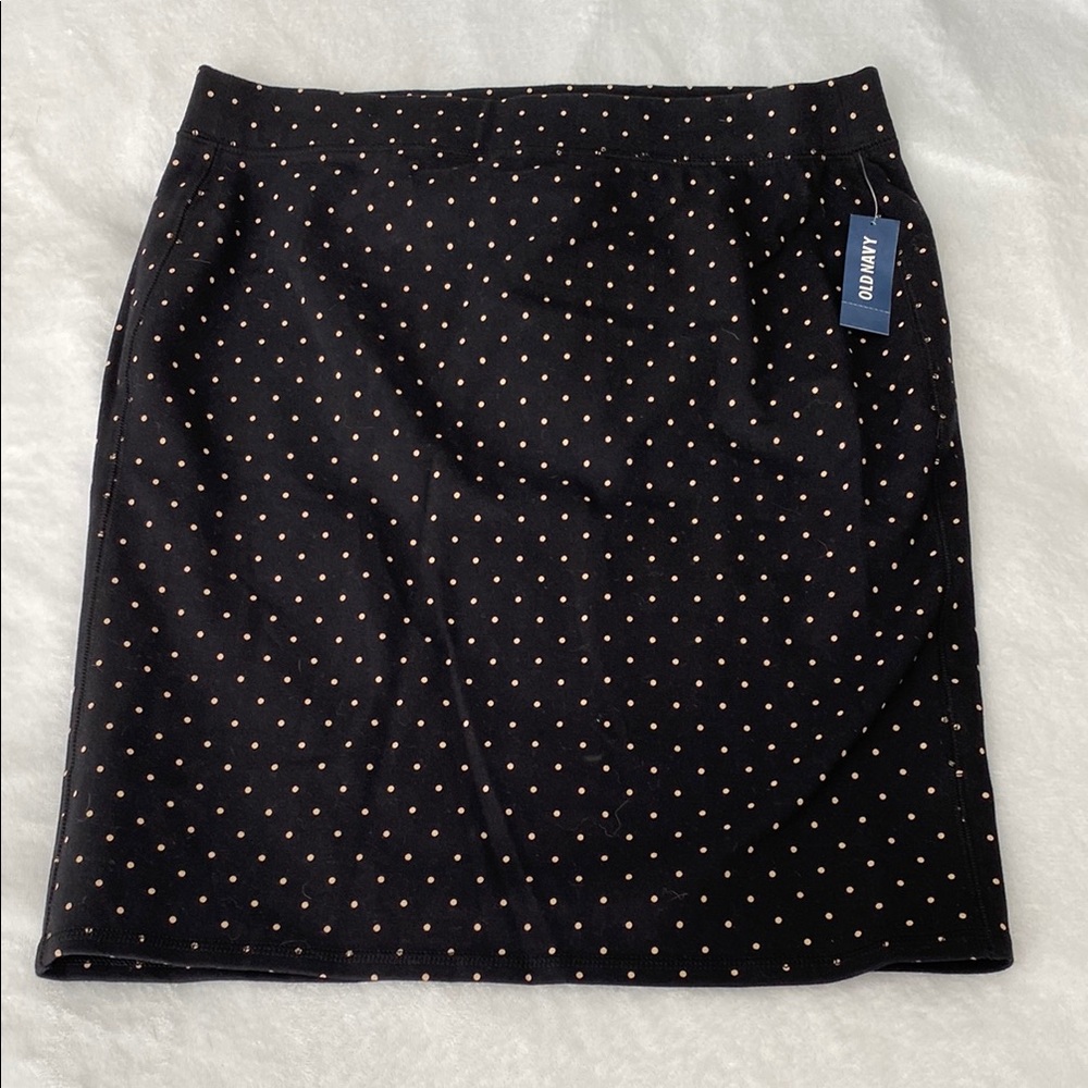 Women’s Old Navy Black Polka Dot Skirt - Picture 1 of 2